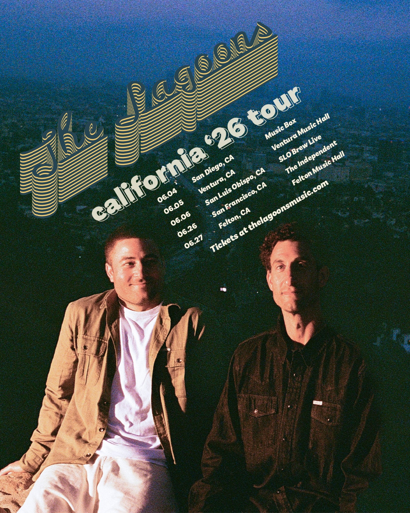 The Lagoons California '26 Tour Poster 2026